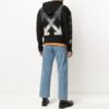 Back Printing hooded Knit Jacket Black