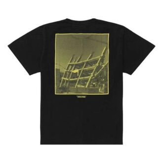 Back Printing Short Sleeve Loose Fit Black
