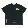 Back Yellow Arrow Short Sleeve Black