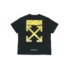 Back Yellow Arrow Short Sleeve Black