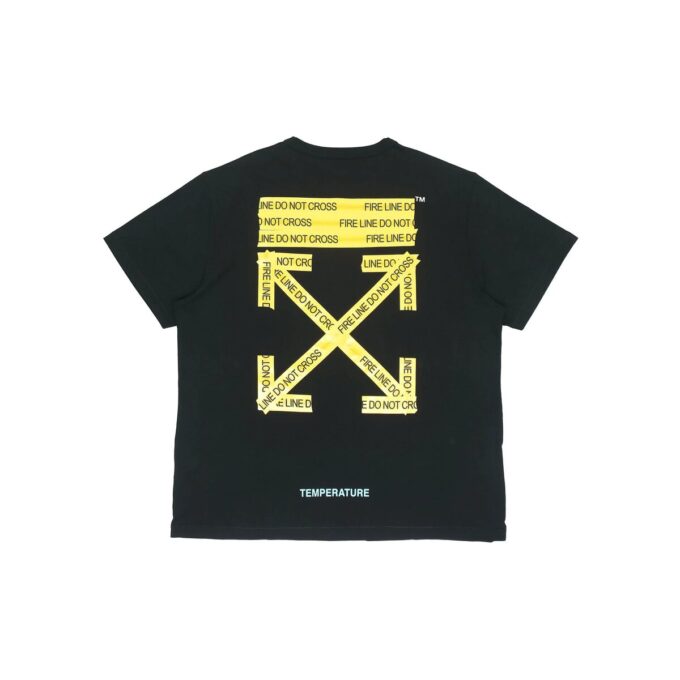 Back Yellow Arrow Short Sleeve Black