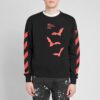 Bats Logo Round Neck Slim-Fit Sweater