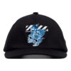 Black/Blue Flame Skull Applique Hat Men’ s Black