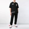 Black Printing Cotton Short Sleeve Loose Fit