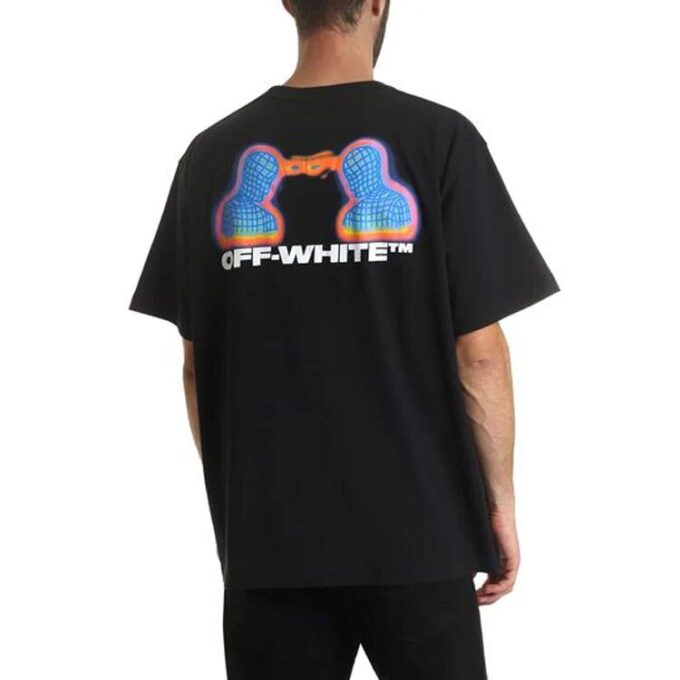 Black Printing Short Sleeve Loose Fit