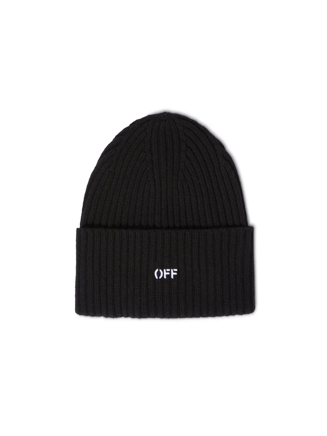 Black Stamp Loose Beanie Black Stamp Loose Beanie