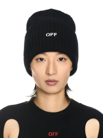 Black Stamp Loose Beanie Black Stamp Loose Beanie