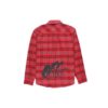 bled cotton pattern shirt “Red Black”