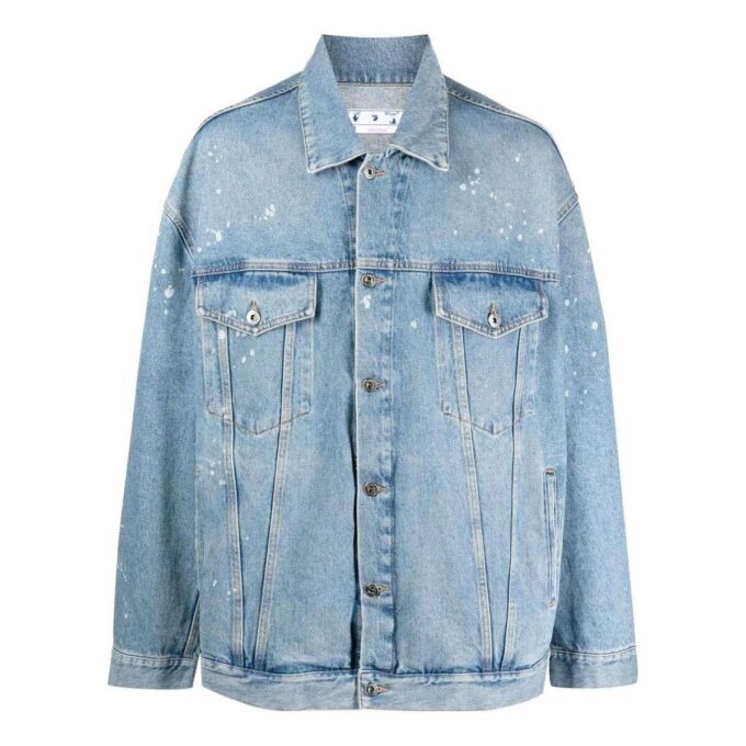 Blue Button Denim Jacket “Medium Blue”