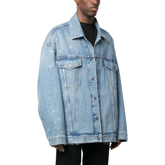 Blue Button Denim Jacket “Medium Blue”