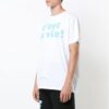 Blue Slogan Arrow Short Sleeve White