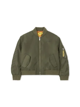 Bookish Diagonal Bomber Jacket