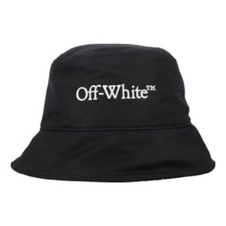 Bookish Embroidered-Logo Bucket Hat “Black”