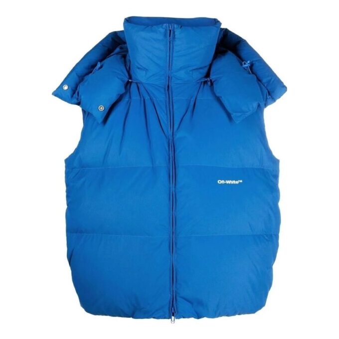 Bounce down-feather Hooded Jacket “Blue”