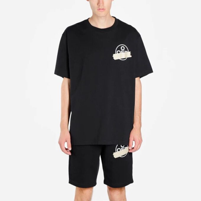 Bronzing arrow printing Unisex Black