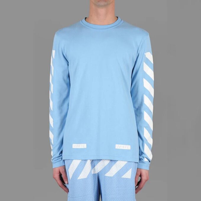 C/O 13 Alphabet Stripe Long Sleeves Unisex Blue o 13T