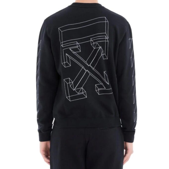 C O Virgil Abloh 3D Diag Lines Sweater “Black White”