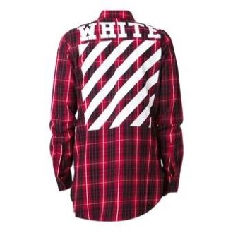C O Virgil Abloh Back Diagonal Stripes Shirt “Black Red”