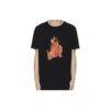 c/o VIRGIL ABLOH Flame Printing Irregular Short Sleeve T-Shirt