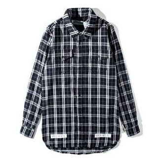 C O VIRGIL ABLOH FW 16FW Black White Plaid Shirt “Black White”