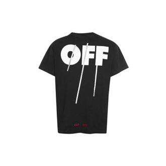 C O VIRGIL ABLOH FW CUT Alphabet Short Sleeve Black