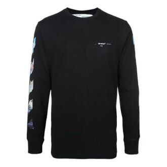 C/O Virgil Abloh Men’ s Black Diag Arrows Long Sleeve T-Shirt