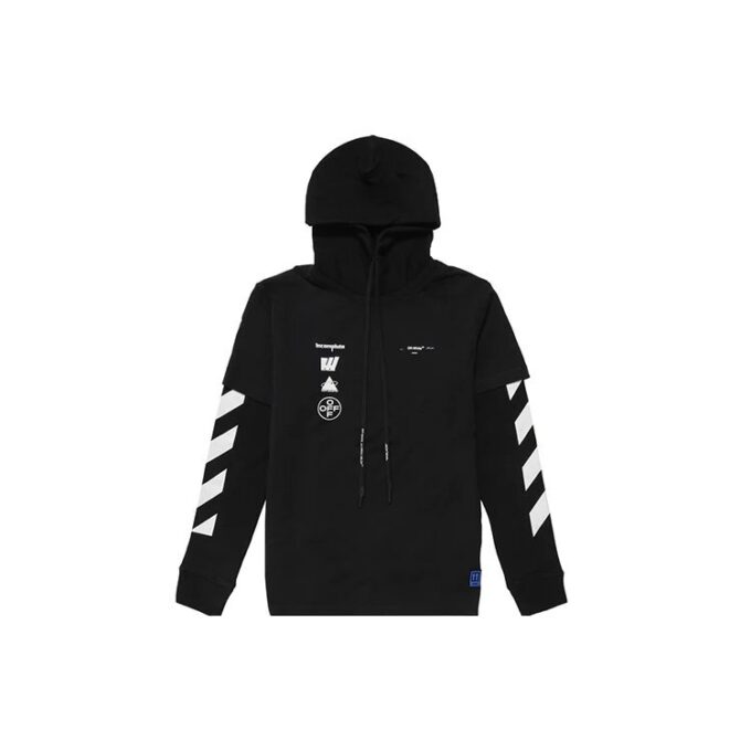 C/O Virgil Abloh Men’ s Black Diag Mariana Hooded Tee