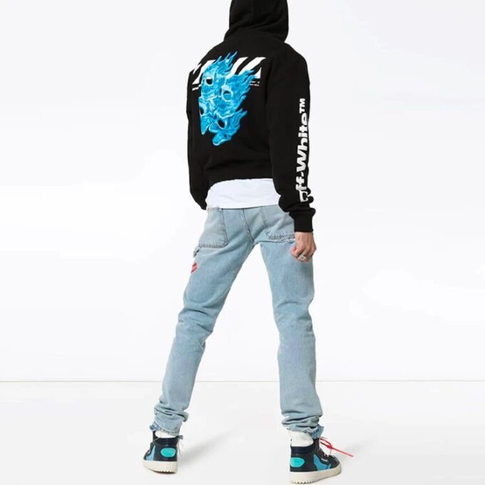 C/O Virgil Abloh Men’ s Black Diag Skulls Over
