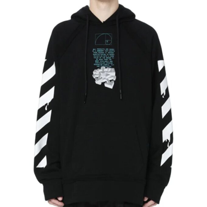 c/o virgil abloh men’ s black dripping arrows incompiuto