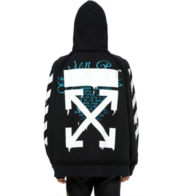 c/o virgil abloh men’ s black dripping arrows incompiuto
