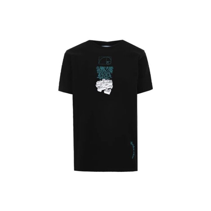C/O Virgil Abloh Men’ s Black Fibonacci Dripping Arrows Slim