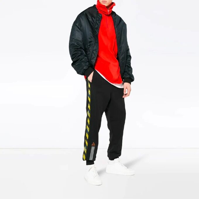 C/O Virgil Abloh Men’ s Black Tape Sweat Pants Black