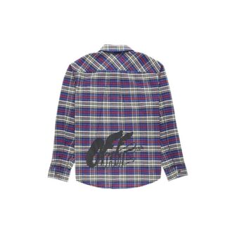 C/O VIRGIL ABLOH OW FLANNEL CHECK SHIRT BLUE