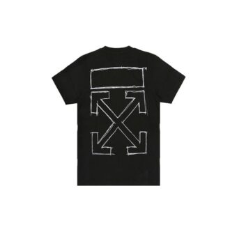 C/O VIRGIL ABLOH Small Character Pattern Printing Short Sleeve Ordinary Version Black