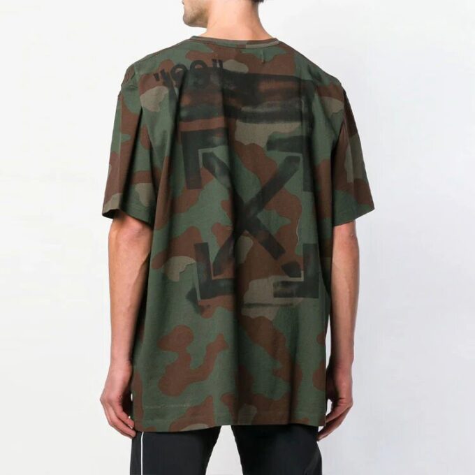 Camouflage Army Green Short Sleeve Loose
