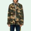 Camouflage Multiple Pockets Yellow Cargo Jacket Camouflage