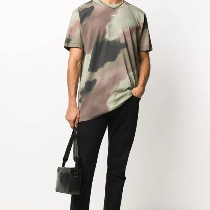 Camouflage Print Stencil Short Sleeve