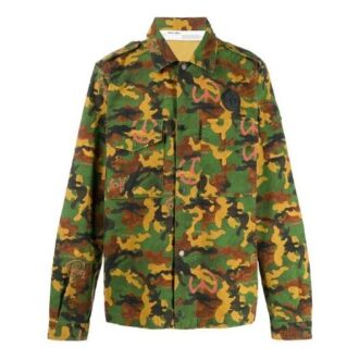 Camouflage Printing Long Sleeves Shirt Version Green