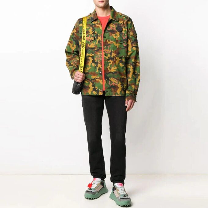 Camouflage Printing Long Sleeves Shirt Version Green