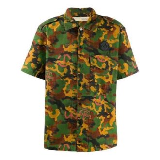 Camouflage Printing Short Sleeve Shirt Version Green