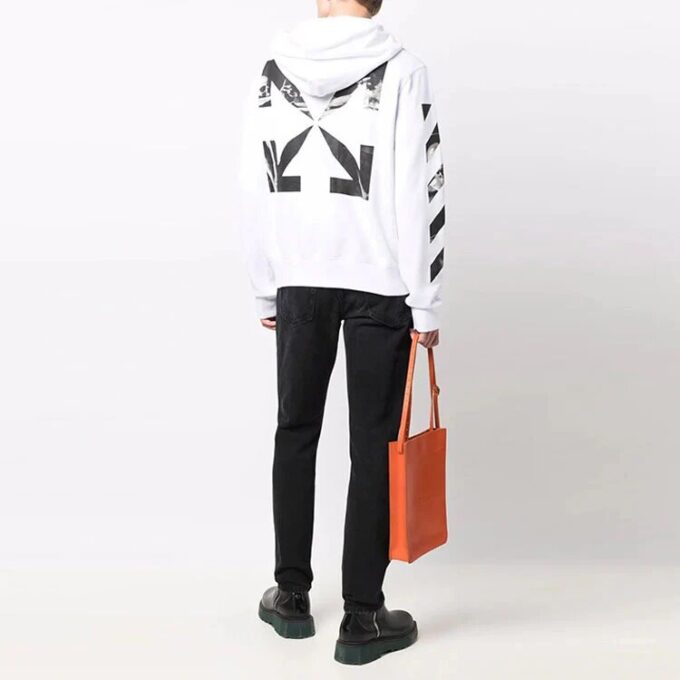 Carav Arrow Slim Zip Hoodie “White/Black”