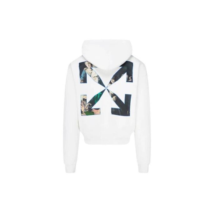 Caravaggio Painting Over Hood White Blac Fw20 Mens Logo Sweater
