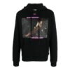 Caravaggio Print Cotton Hoodie “Black Cyclamen”