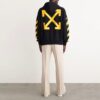 Caravaggio-Print Cotton Hoodie “Black Yellow”