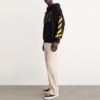 Caravaggio-Print Cotton Hoodie “Black Yellow”
