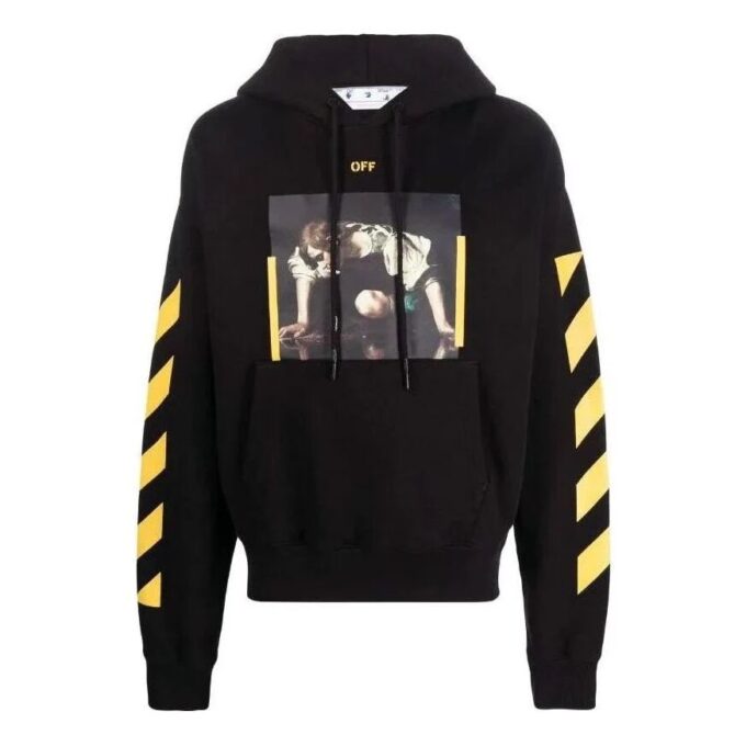 Caravaggio Print Hoodie “Black Yellow”