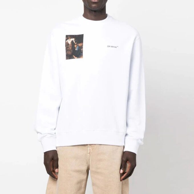 Caravaggio-print Sweatshirt “White”