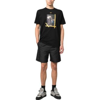 Caravaggio Printed Cotton T-shirt Black