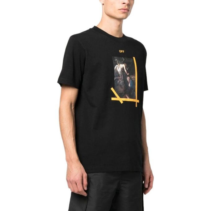 Caravaggio Printed Cotton T-shirt Black
