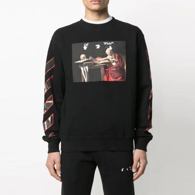 Caravaggio Slim Crewneck “Black/Red”